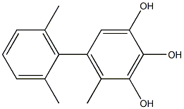 5-(2,6-Dimethylphenyl)-4-methylbenzene-1,2,3-triol,,结构式