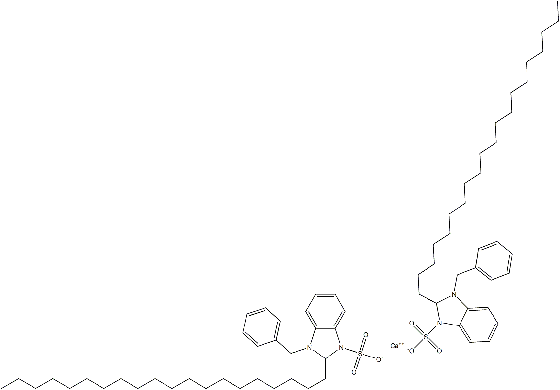 Bis(1-benzyl-2,3-dihydro-2-icosyl-1H-benzimidazole-3-sulfonic acid)calcium salt Structure