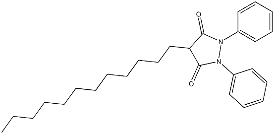 4-Dodecyl-1,2-diphenyl-3,5-pyrazolidinedione Structure