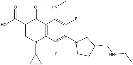1,4-Dihydro-1-cyclopropyl-6,8-difluoro-5-(methylamino)-7-[3-[(ethylamino)methyl]pyrrolidin-1-yl]-4-oxoquinoline-3-carboxylic acid