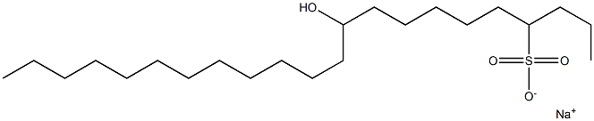 10-ヒドロキシドコサン-4-スルホン酸ナトリウム 化学構造式