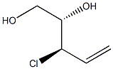 (2S,3R)-3-クロロ-4-ペンテン-1,2-ジオール 化学構造式