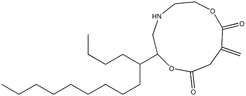 5-テトラデシル-10-メチレン-5-アザ-2,8-ジオキサシクロウンデカン-1,9-ジオン 化学構造式