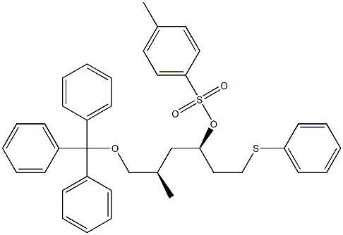 4-Methylbenzenesulfonic acid (1R,3R)-1-(2-phenylthioethyl)-3-methyl-4-triphenylmethoxybutyl ester