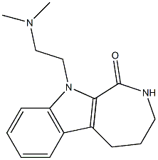 2,3,4,5-Tetrahydro-10-[2-(dimethylamino)ethyl]azepino[3,4-b]indol-1(10H)-one Structure