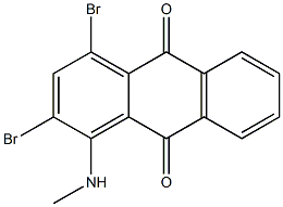 2,4-ジブロモ-1-(メチルアミノ)アントラキノン 化学構造式