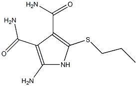 2-Amino-5-(propylthio)-1H-pyrrole-3,4-dicarboxamide Structure