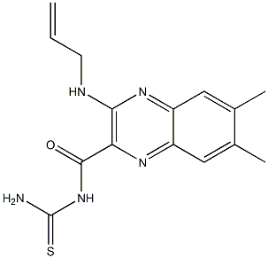 6,7-Dimethyl-3-(allylamino)-N-thiocarbamoylquinoxaline-2-carboxamide,,结构式