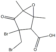 3-Bromo-3-bromomethyl-1,5-dimethyl-4-oxo-6-oxabicyclo[3.1.0]hexane-2-carboxylic acid,,结构式