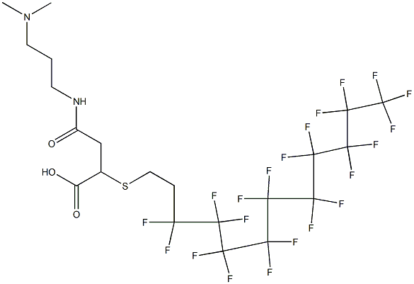 3-[[3-(Dimethylamino)propyl]carbamoyl]-2-[(3,3,4,4,5,5,6,6,7,7,8,8,9,9,10,10,11,11,12,12,12-henicosafluorododecyl)thio]propionic acid Structure