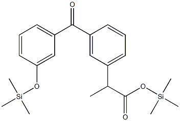 2-[3-(3-Trimethylsilyloxybenzoyl)phenyl]propionic acid trimethylsilyl ester Struktur