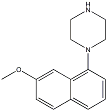 1-(7-Methoxy-1-naphtyl)piperazine Struktur