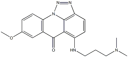 5-[3-Dimethylaminopropylamino]-8-methoxy-6H-[1,2,3]triazolo[4,5,1-de]acridin-6-one,,结构式