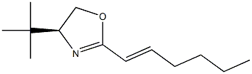 (4S)-4,5-Dihydro-4-tert-butyl-2-[(E)-1-hexenyl]oxazole Struktur