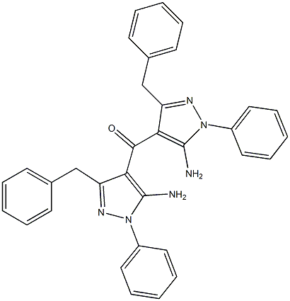 Phenyl(5-amino-1-phenyl-3-methyl-1H-pyrazol-4-yl) ketone Structure