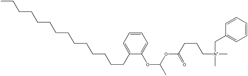 N,N-Dimethyl-N-benzyl-N-[3-[[1-(2-tetradecylphenyloxy)ethyl]oxycarbonyl]propyl]aminium Structure