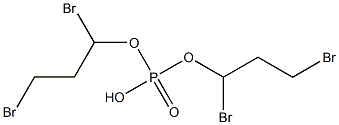 Phosphoric acid hydrogen bis(1,3-dibromopropyl) ester Structure