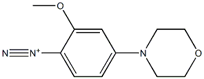 2-メトキシ-4-モルホリノベンゼンジアゾニウム 化学構造式