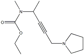 N-Methyl-N-[1-methyl-4-(1-pyrrolidinyl)-2-butynyl]carbamic acid ethyl ester Structure