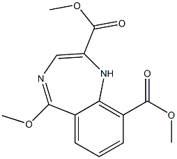 5-Methoxy-1H-1,4-benzodiazepine-2,9-dicarboxylic acid dimethyl ester Structure