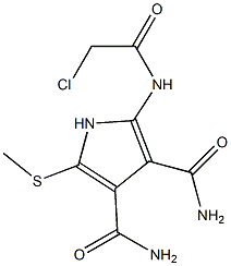 2-[(Chloroacetyl)amino]-5-[methylthio]-1H-pyrrole-3,4-dicarboxamide Struktur