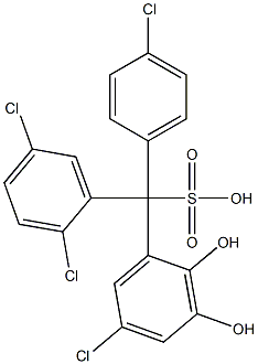 (4-Chlorophenyl)(2,5-dichlorophenyl)(5-chloro-2,3-dihydroxyphenyl)methanesulfonic acid,,结构式