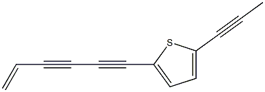 2-(1-Propynyl)-5-(5-hexene-1,3-diynyl)thiophene Structure