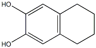 5,6,7,8-テトラヒドロナフタレン-2,3-ジオール 化学構造式
