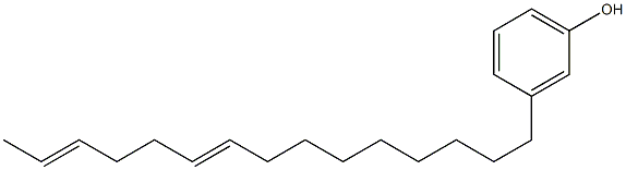 3-(9,13-Pentadecadienyl)phenol 结构式