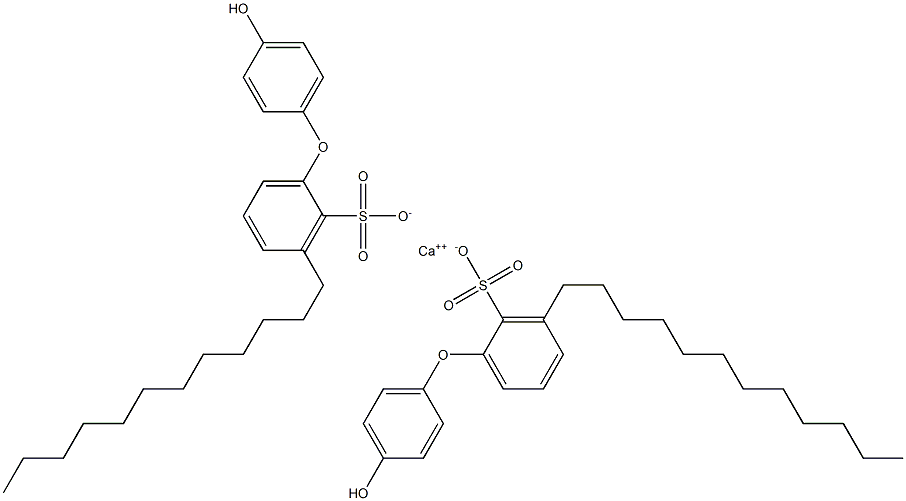 Bis(4'-hydroxy-3-dodecyl[oxybisbenzene]-2-sulfonic acid)calcium salt Struktur