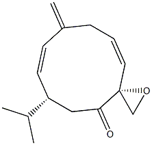(3R,6R,7E,11Z)-9-Methylene-6-(1-methylethyl)-1-oxaspiro[2.9]dodeca-7,11-dien-4-one Structure