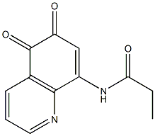 8-[プロピオニルアミノ]キノリン-5,6-ジオン 化学構造式