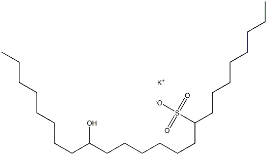 16-Hydroxytetracosane-9-sulfonic acid potassium salt,,结构式