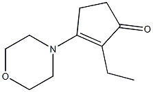 2-エチル-3-モルホリノ-2-シクロペンテン-1-オン 化学構造式