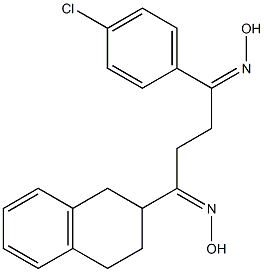 1-[(1,2,3,4-テトラヒドロナフタレン)-2-イル]-4-(4-クロロフェニル)ブタン-1,4-ジオンジオキシム 化学構造式