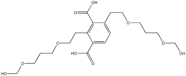 2,4-Bis(8-hydroxy-3,7-dioxaoctan-1-yl)isophthalic acid Struktur