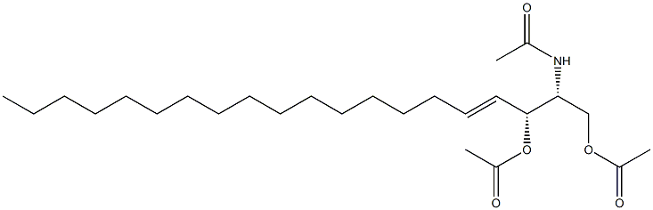 (2R,3R)-1,3-Diacetoxy-2-(acetylamino)-4-icosene Struktur