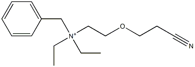 N-[2-(2-Cyanoethoxy)ethyl]-N,N-diethylbenzenemethanaminium Structure