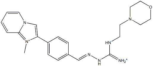 2-[4-[2-[Iminio[2-(4-morpholinyl)ethylamino]methyl]hydrazonomethyl]phenyl]-1-methylimidazo[1,2-a]pyridin-1-ium|