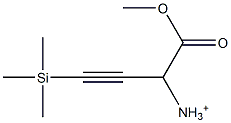1-Methoxycarbonyl-3-trimethylsilyl-2-propyn-1-aminium Struktur