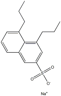 4,5-ジプロピル-2-ナフタレンスルホン酸ナトリウム 化学構造式