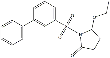 5-Ethoxy-1-[[3-phenylphenyl]sulfonyl]pyrrolidin-2-one 结构式