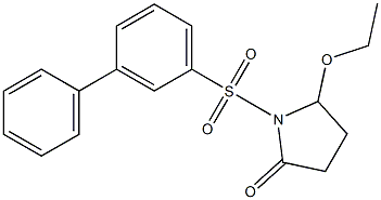 5-Ethoxy-1-[[3-phenylphenyl]sulfonyl]pyrrolidin-2-one Structure