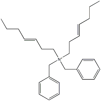 Di(3-heptenyl)dibenzylaminium,,结构式