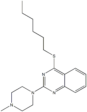 2-[4-Methyl-1-piperazinyl]-4-hexylthioquinazoline Structure