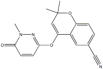 2,2-Dimethyl-4-[(1,6-dihydro-1-methyl-6-oxopyridazin)-3-yloxy]-2H-1-benzopyran-6-carbonitrile|