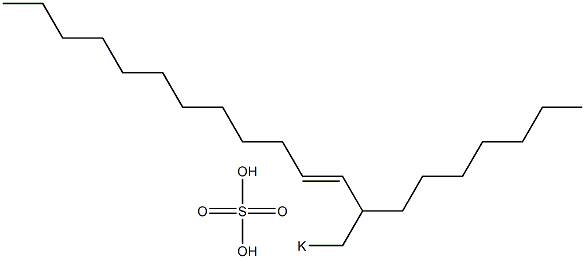 Sulfuric acid 2-heptyl-3-tetradecenyl=potassium ester salt,,结构式