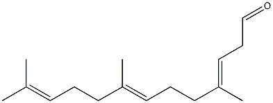 4,8,12-Trimethyl-3,7,11-tridecatrienal,,结构式