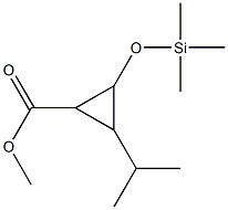 3-イソプロピル-2-(トリメチルシロキシ)シクロプロパンカルボン酸メチル 化学構造式
