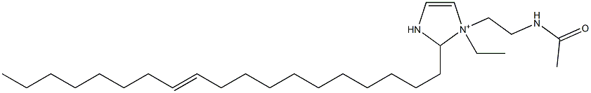 1-[2-(Acetylamino)ethyl]-1-ethyl-2-(11-nonadecenyl)-4-imidazoline-1-ium 结构式